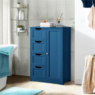 navy bathroom storage